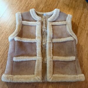 Vintage Tan Ranchero Suede and Shearling Vest